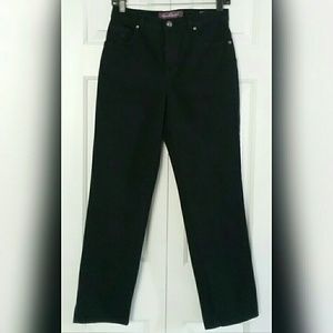Womens Hi Waist Gloria Vanderbilt Black Jean Pants